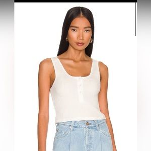 Cropped Henley Tank